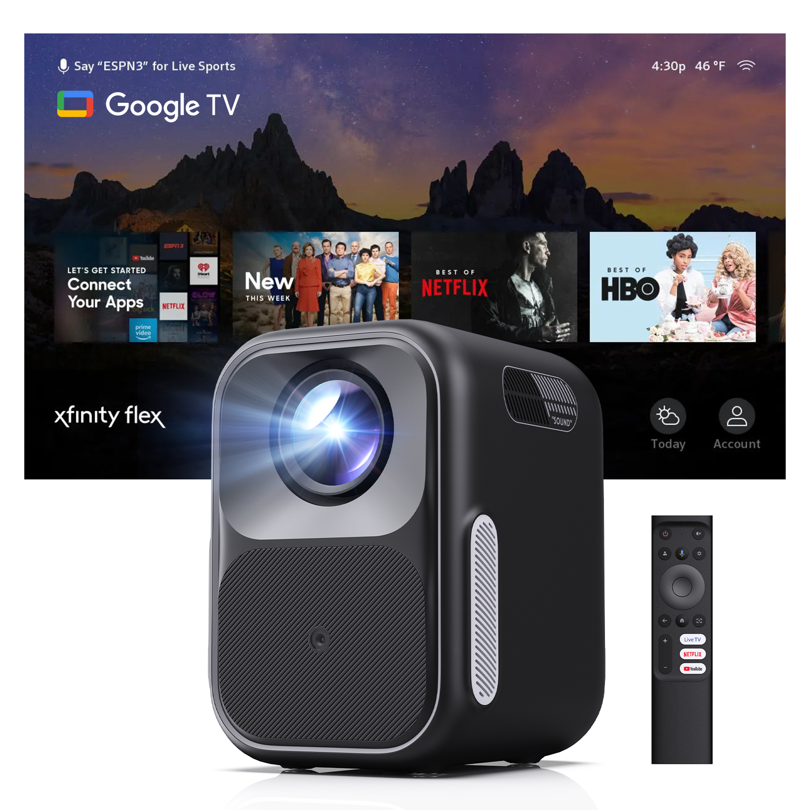 Wemax VP03 vidéoprojecteur Google TV 1080P 300 ISO
