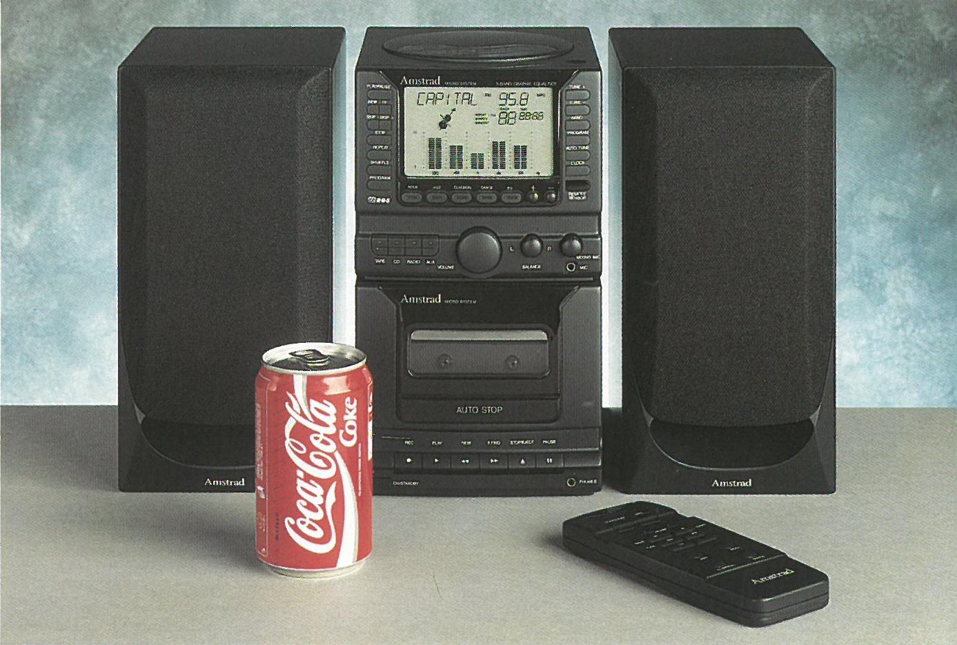 Amstrad Micro MC1000 mini chaîne HiFi CD avec enceintes