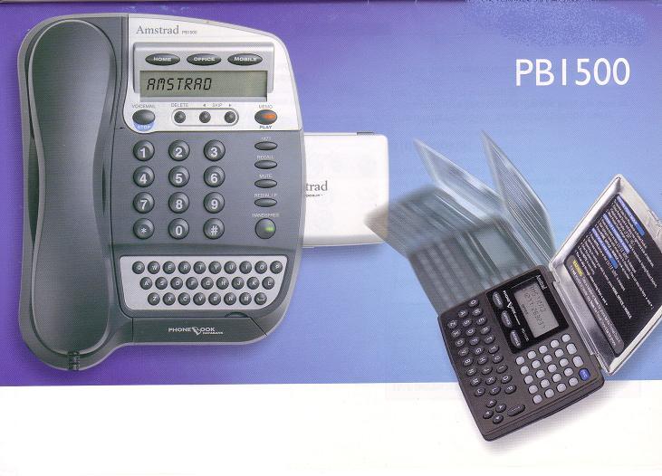 Amstrad PB1000 répertoire téléphonique téléphone clavier