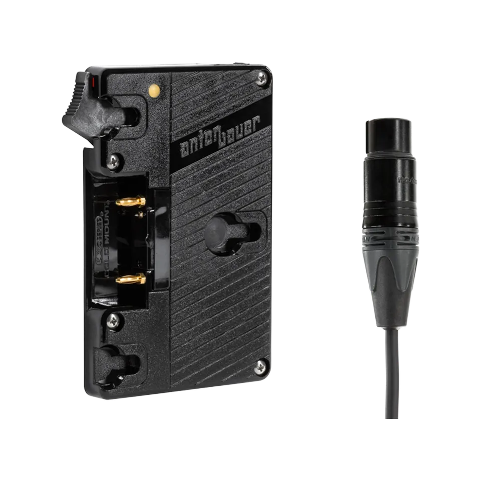 Wooden Camera Power Gold Mount XLR 4 Pin plaque batterie 12V