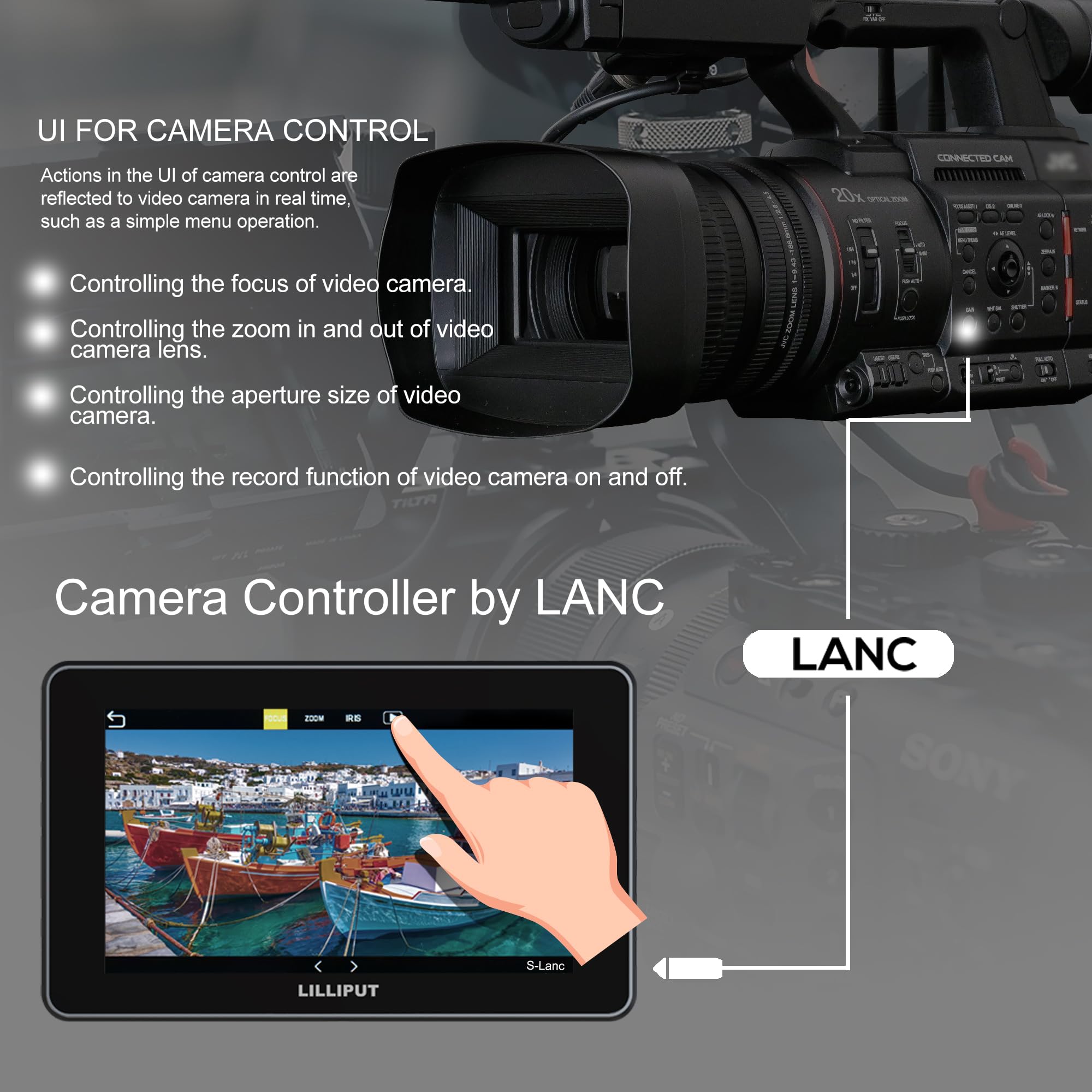 Lilliput HT5S Moniteur caméra tactile 5,5" FHD 2000 nits