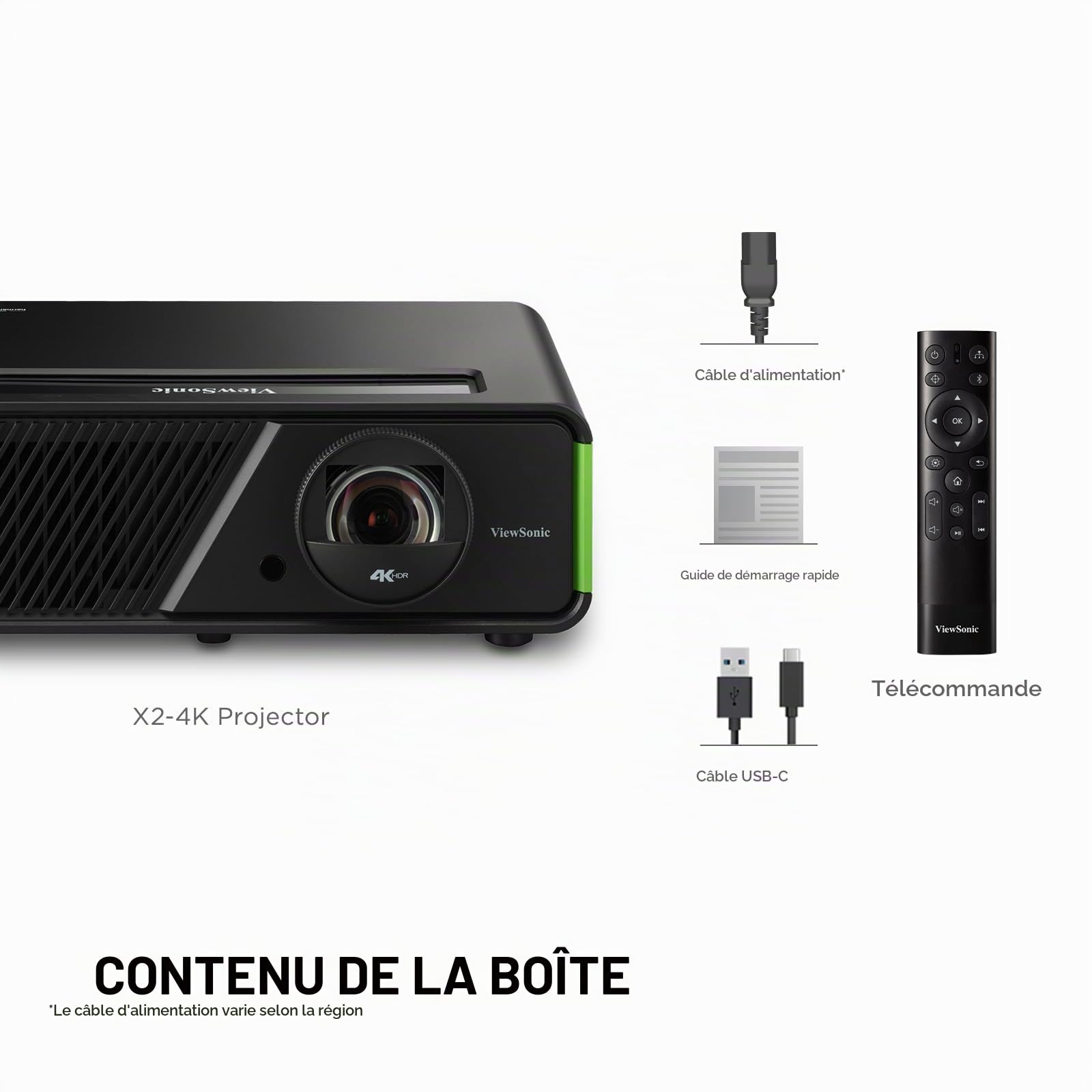 ViewSonic X2-4K vidéoprojecteur LED 4K courte focale