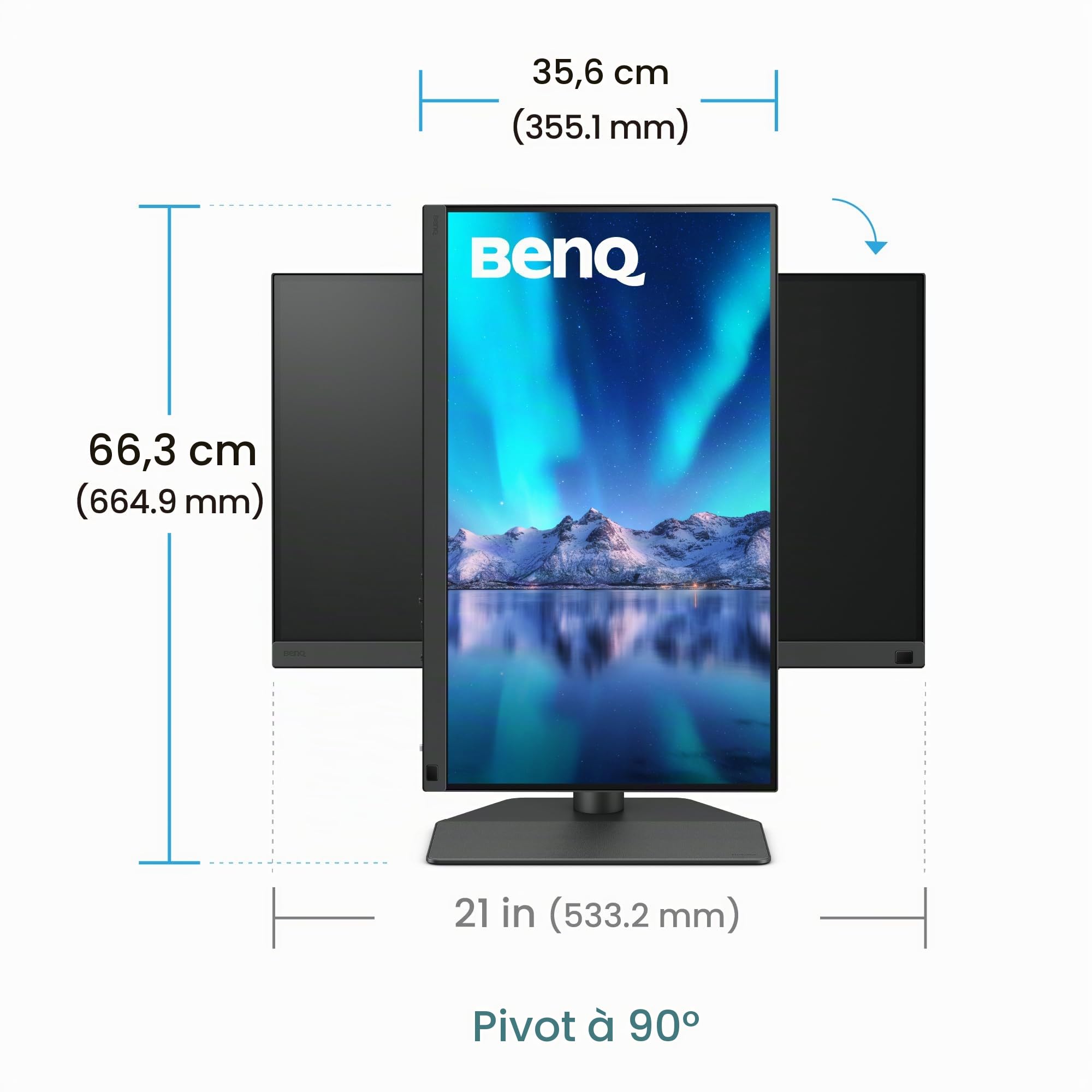BenQ SW242Q Moniteur Photo 24,1" 2K Adobe RGB USB-C 90W