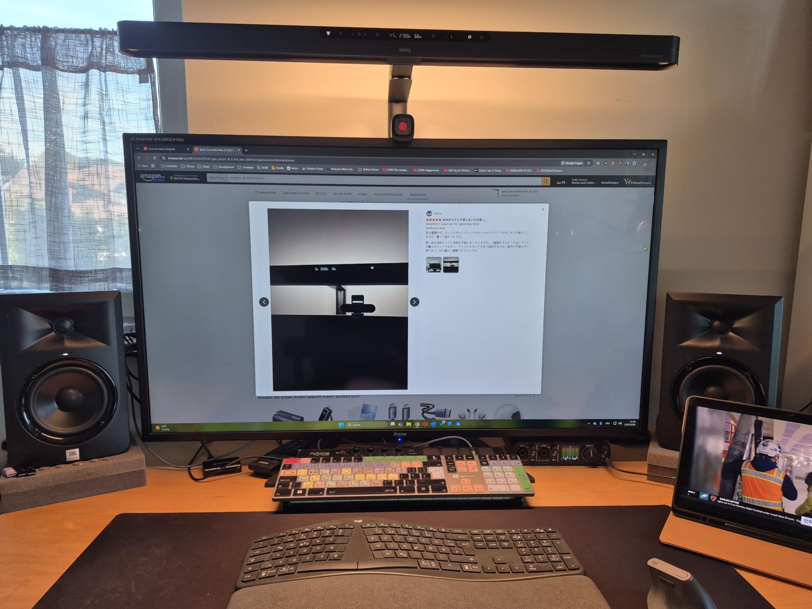 BenQ ScreenBar Max lampe moniteur double écran 33" sans reflet