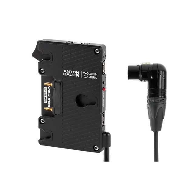 Wooden Camera Power WC Pro Gold Mount plaque batterie XLR coudé D-Tap