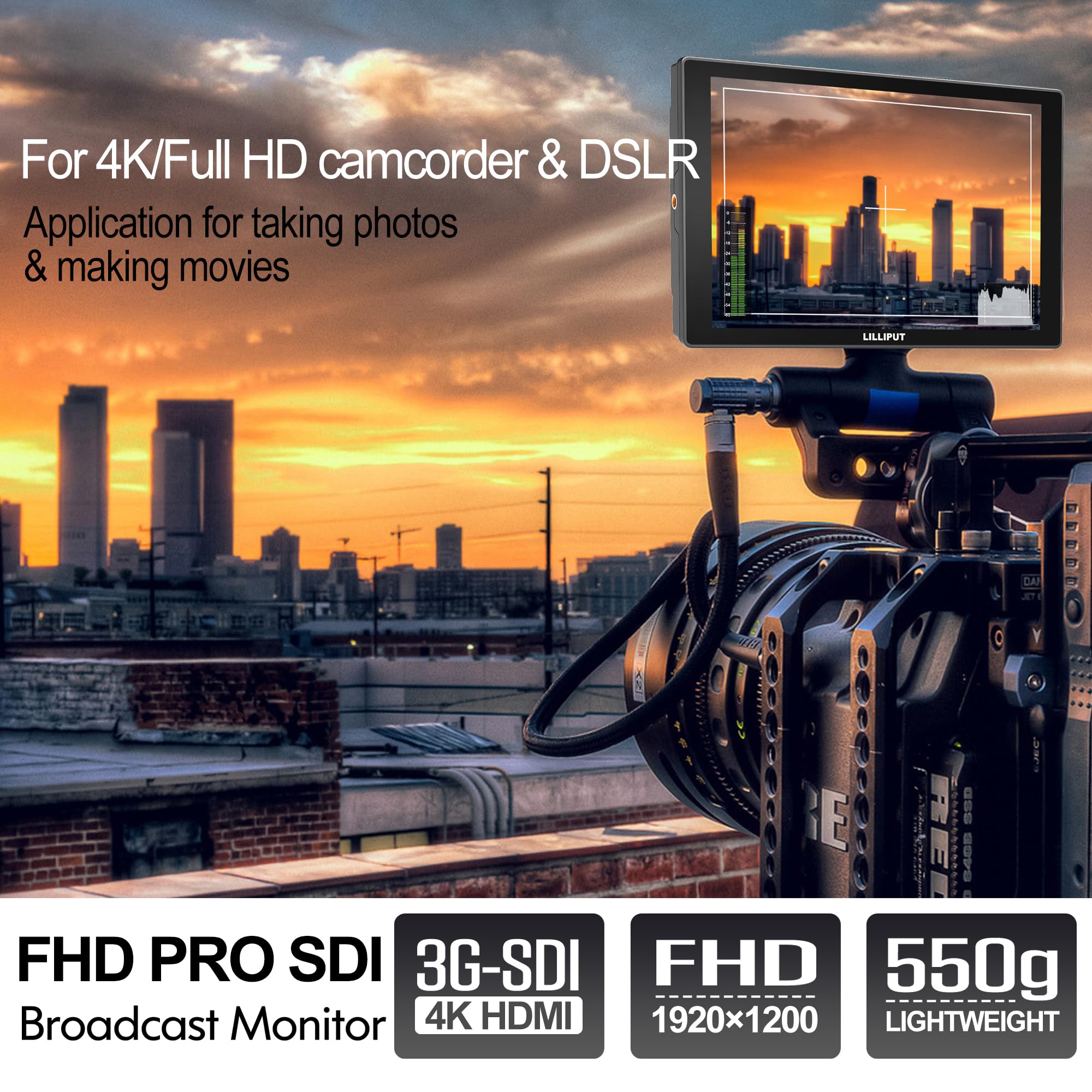 Lilliput A11 10,1" Moniteur caméra Full HD HDMI SDI