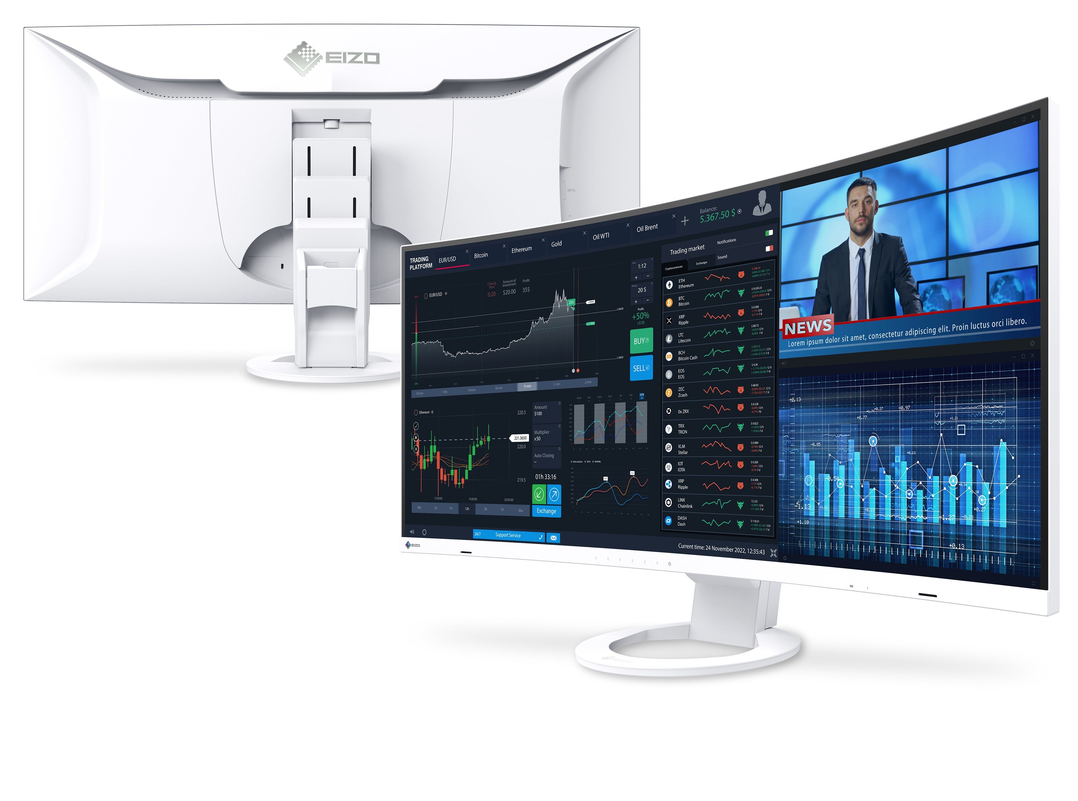 EIZO FlexScan EV3895 moniteur 37,5 pouces noir