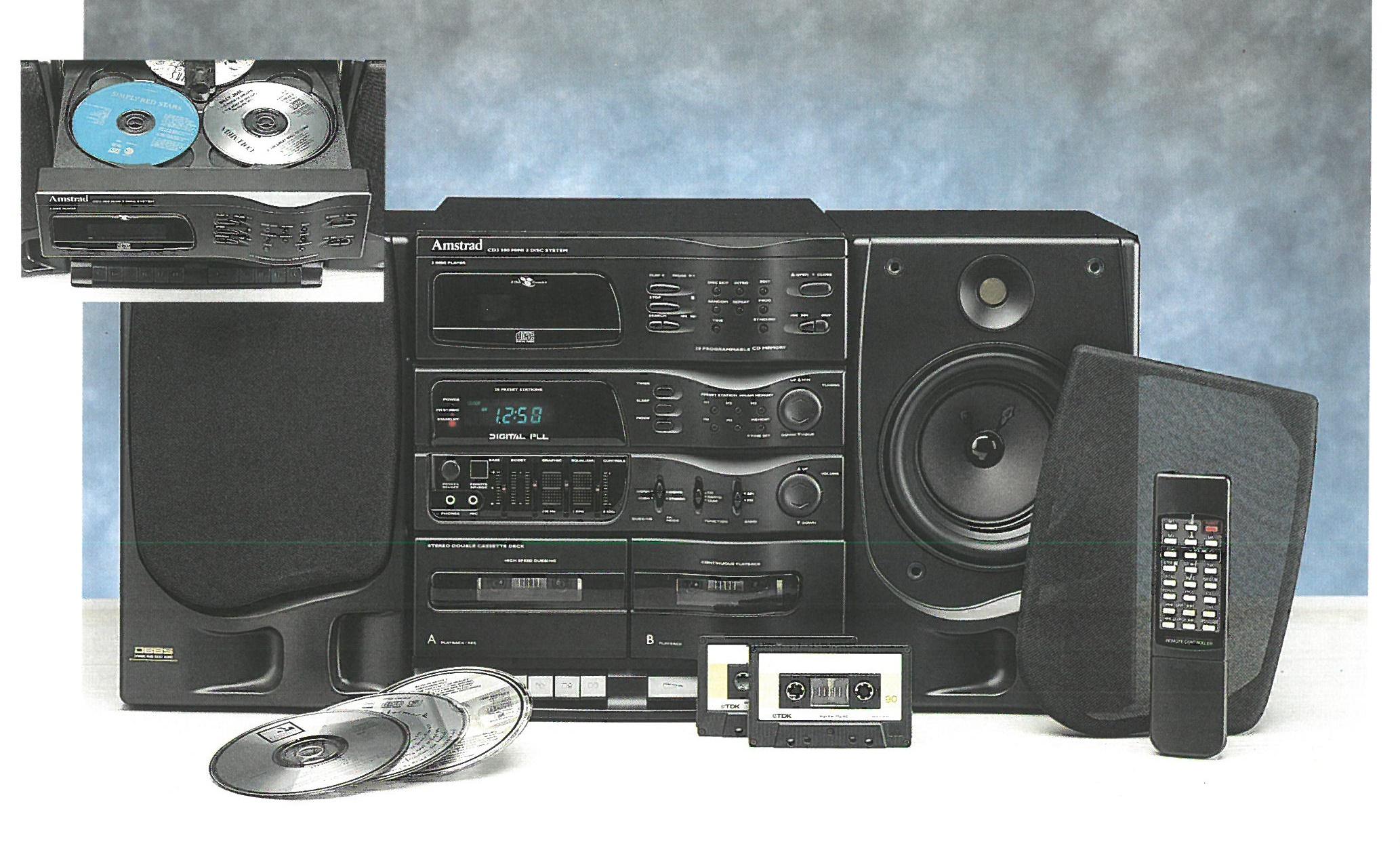 Amstrad Audio MINI CD3-500 mini-chaîne multi-CD enceintes