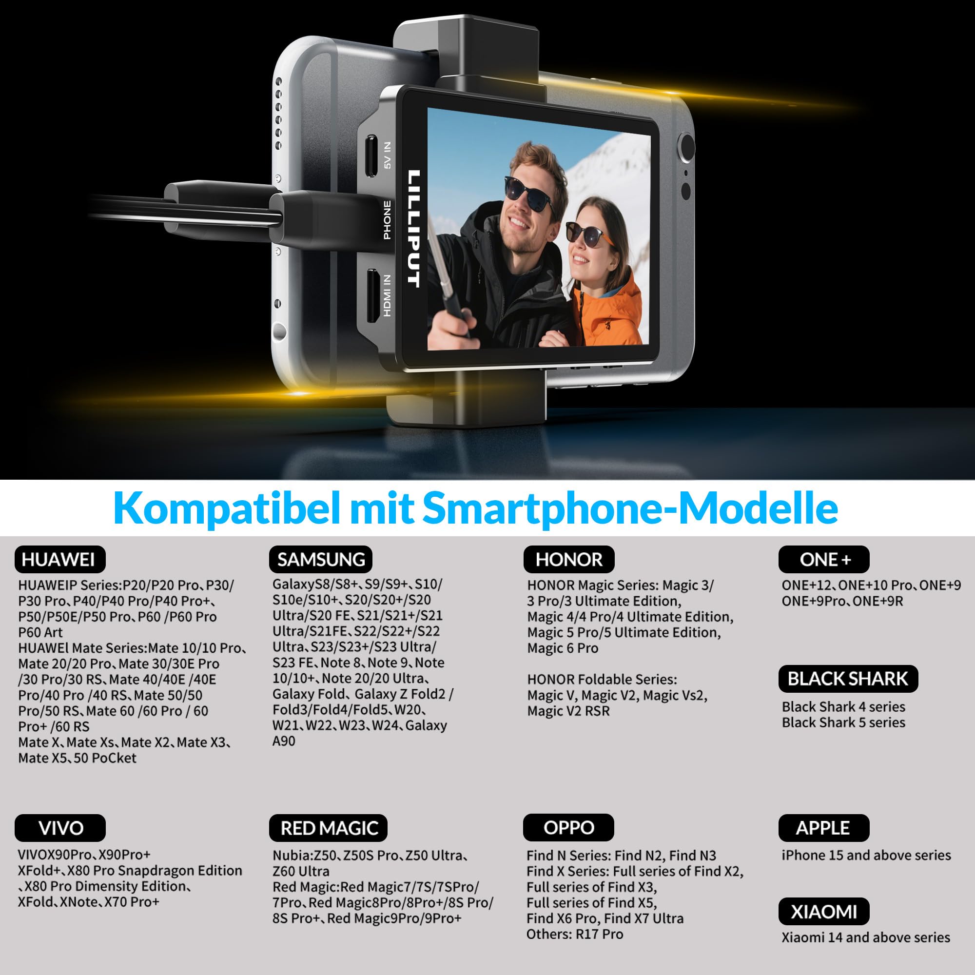 Lilliput V-Series moniteur selfie 3,97" magnétique vlog