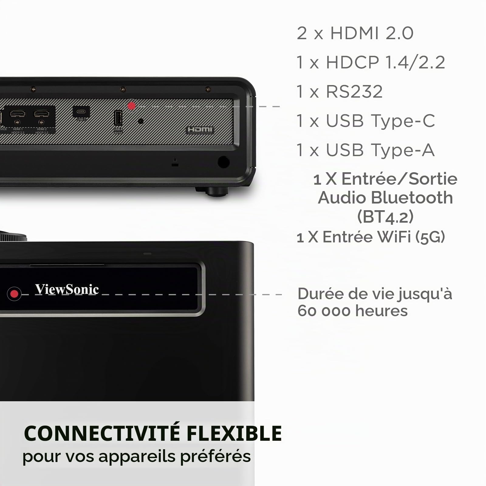 ViewSonic X2-4K vidéoprojecteur LED 4K courte focale