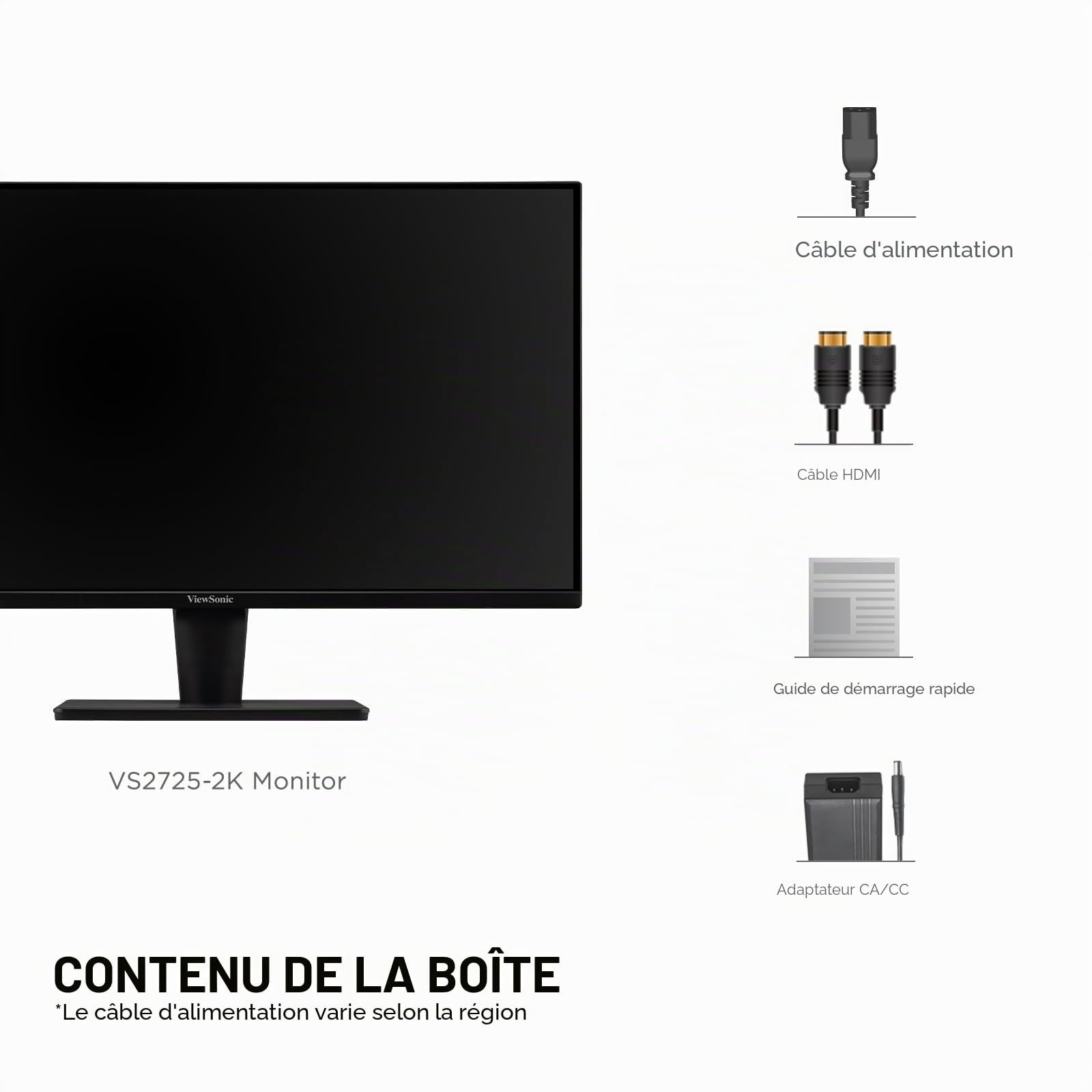 ViewSonic VA VS2725-2K moniteur 27 pouces QHD 100Hz
