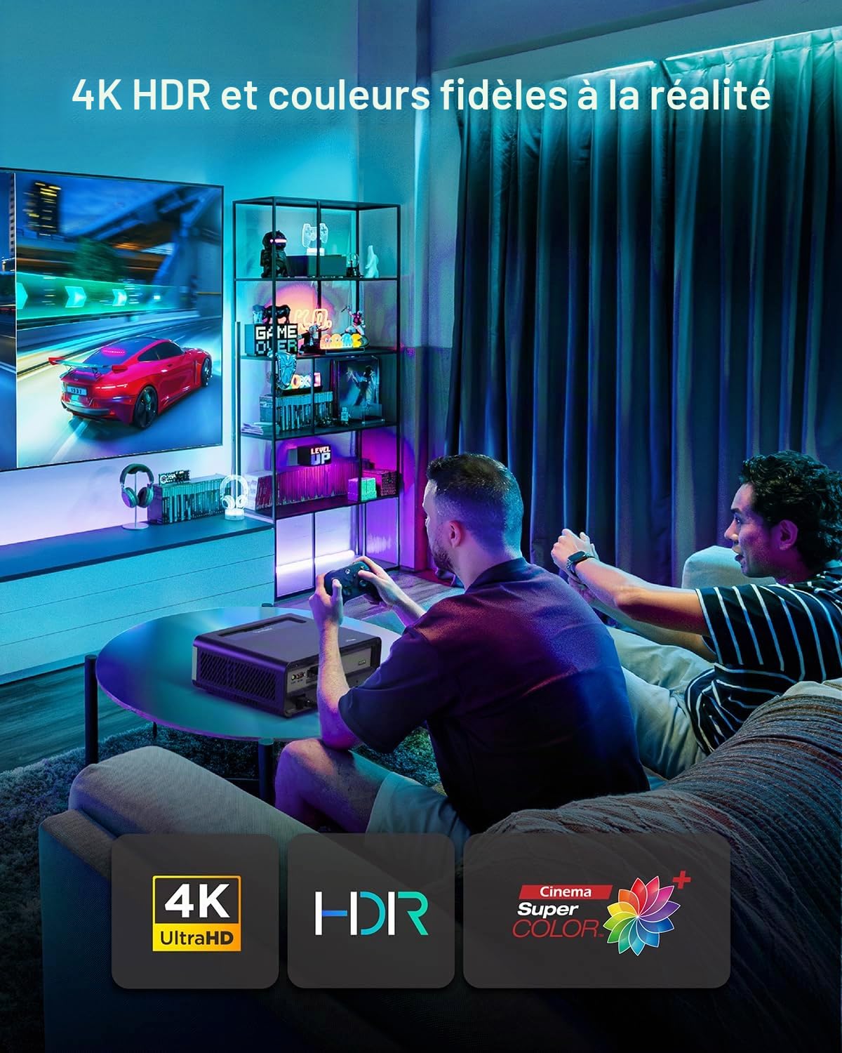 ViewSonic X2-4K Pro vidéoprojecteur courte focale 4K Google TV
