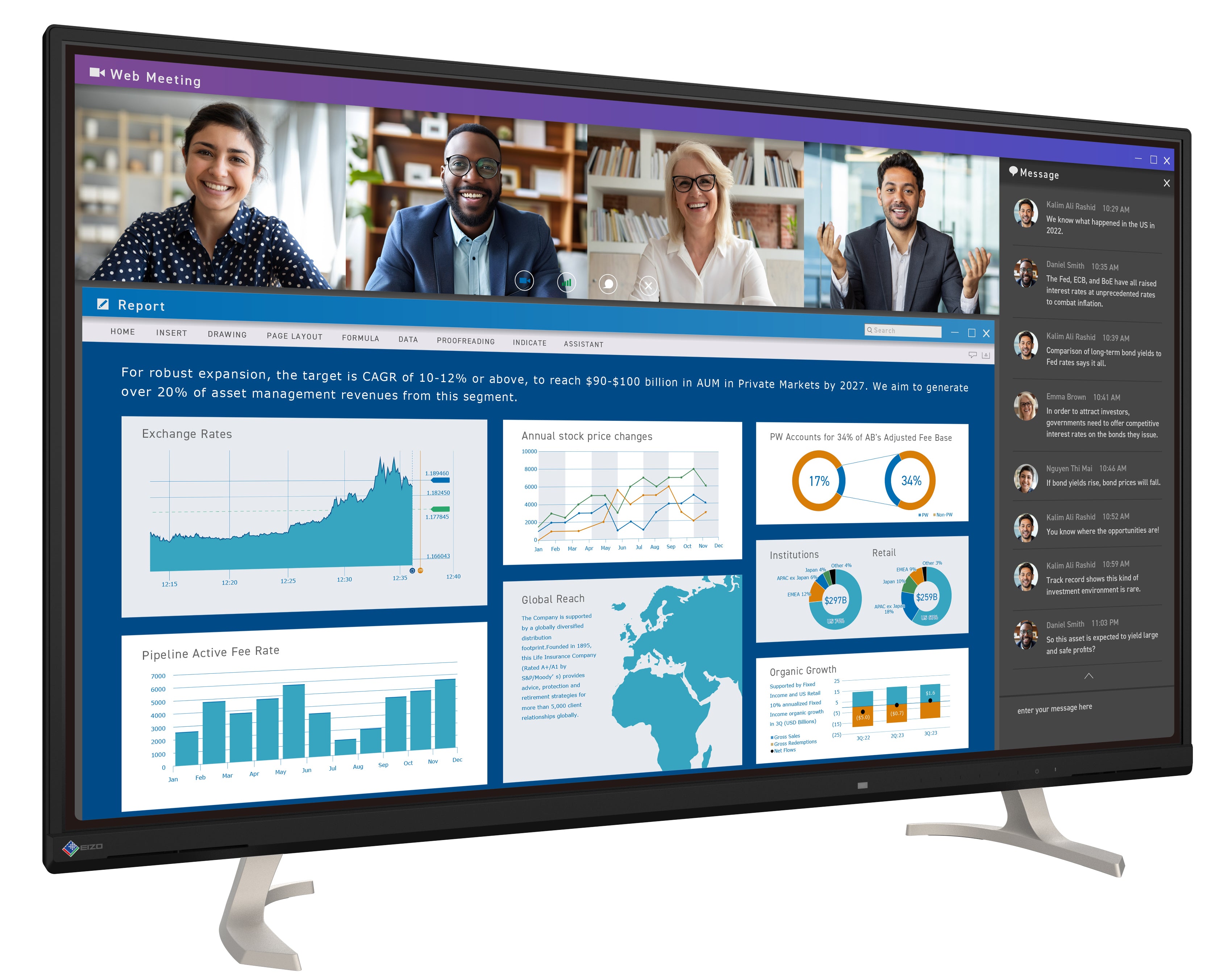 EIZO FlexScan EV4340X moniteur 42,5" 4K UHD Noir