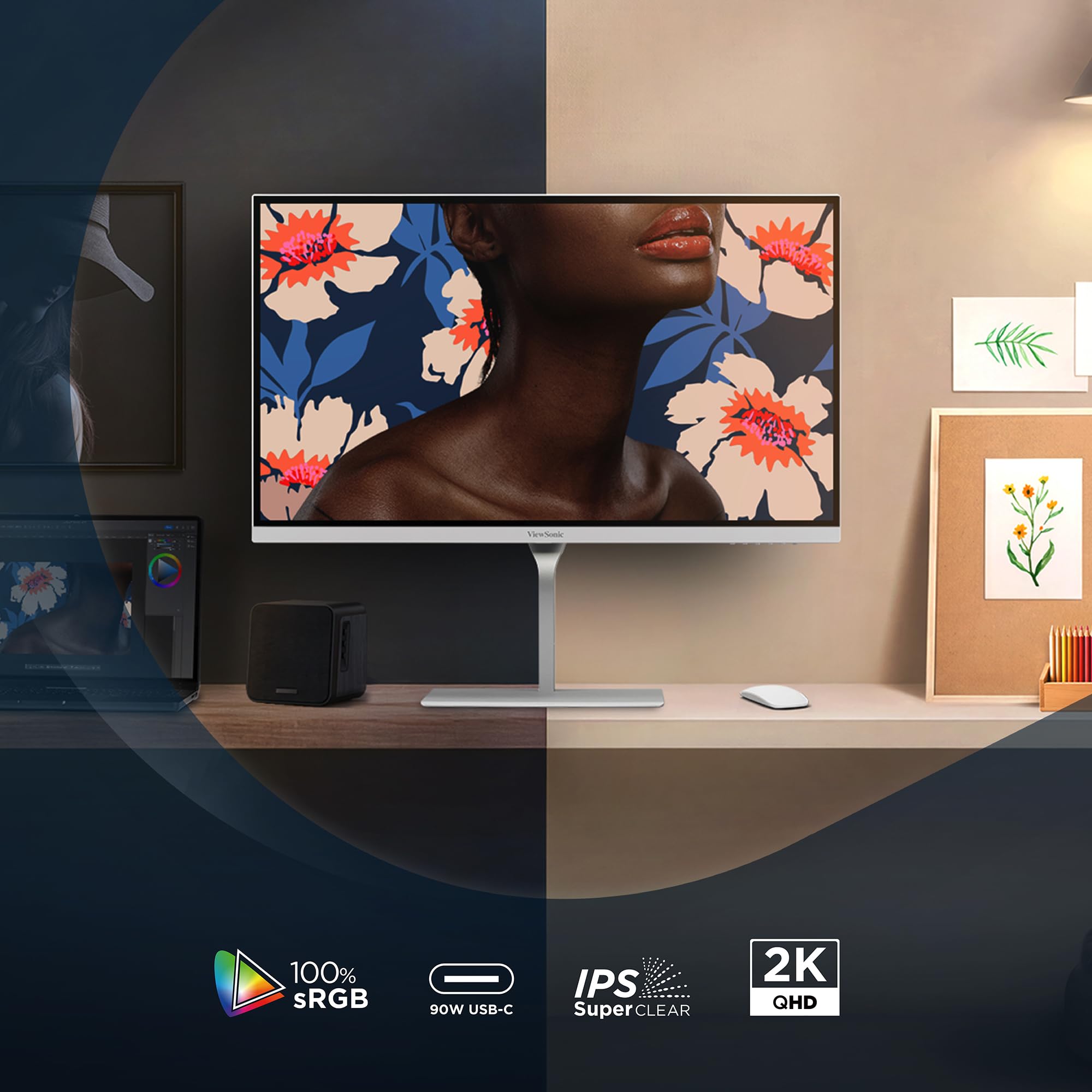 ViewSonic VP2766-2K-W moniteur 27" QHD Pantone 120Hz