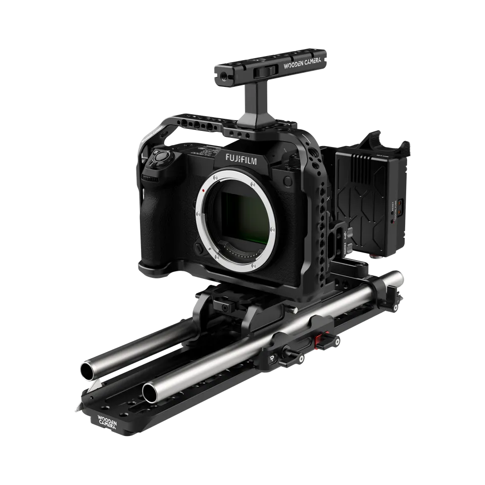 Wooden Camera GFX100S Kit Pro V-Mount cage accessoires