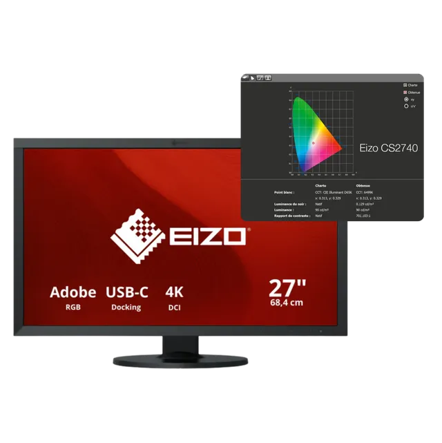 EIZO ColorEdge CS2740 moniteur 27 pouces 4K calibration HDR