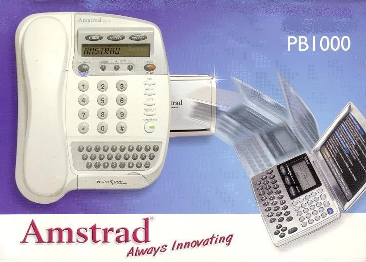 Amstrad PB1000 répertoire téléphonique téléphone clavier