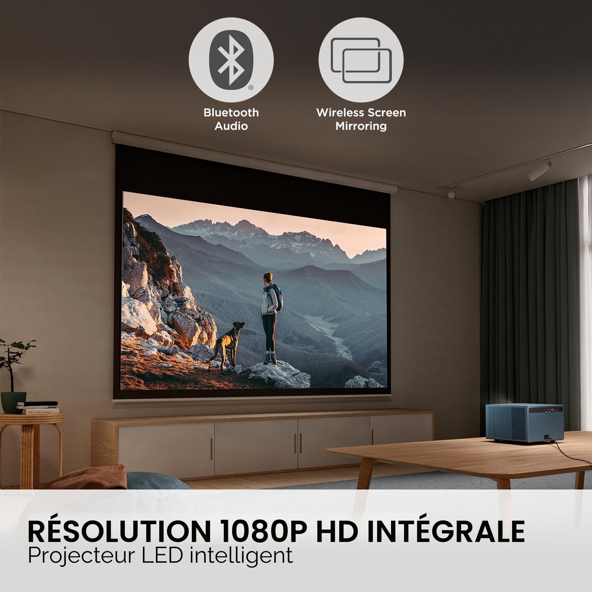ViewSonic LX60HD vidéoprojecteur LED Full HD Google TV 140 pouces