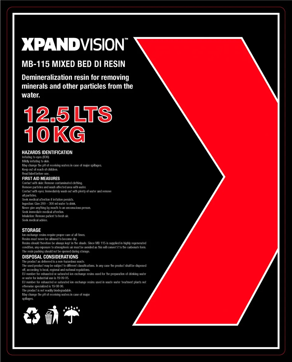 Xpand Elavo résine déminéralisation accessoire nettoyage