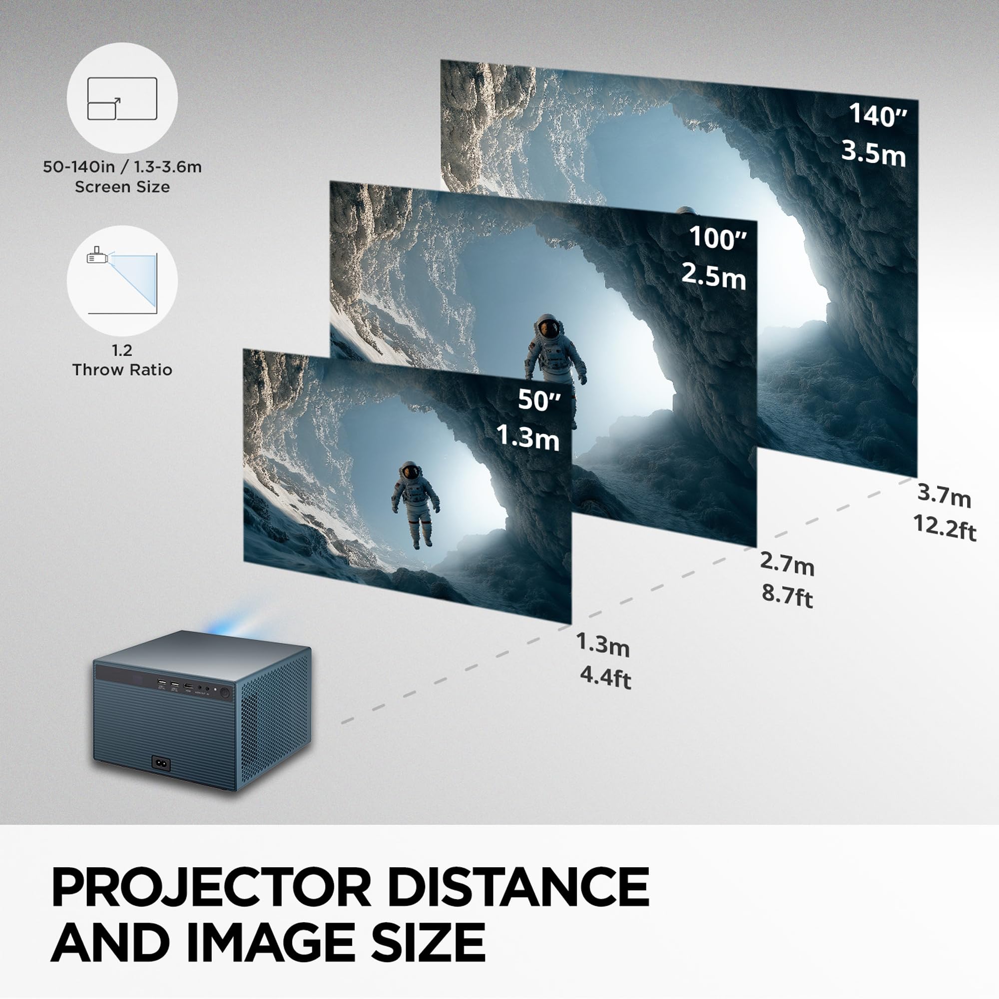 ViewSonic LX60HD vidéoprojecteur LED Full HD Google TV 140 pouces