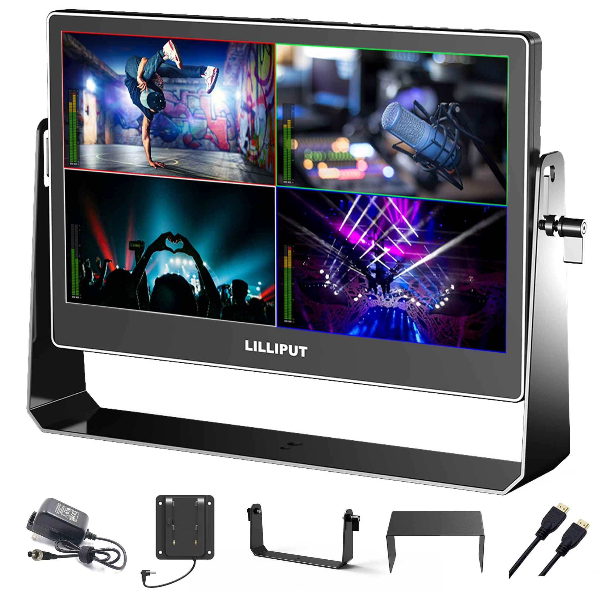 Lilliput A13 moniteur OLED 4K 13,3" Quad-Split SDI HDMI