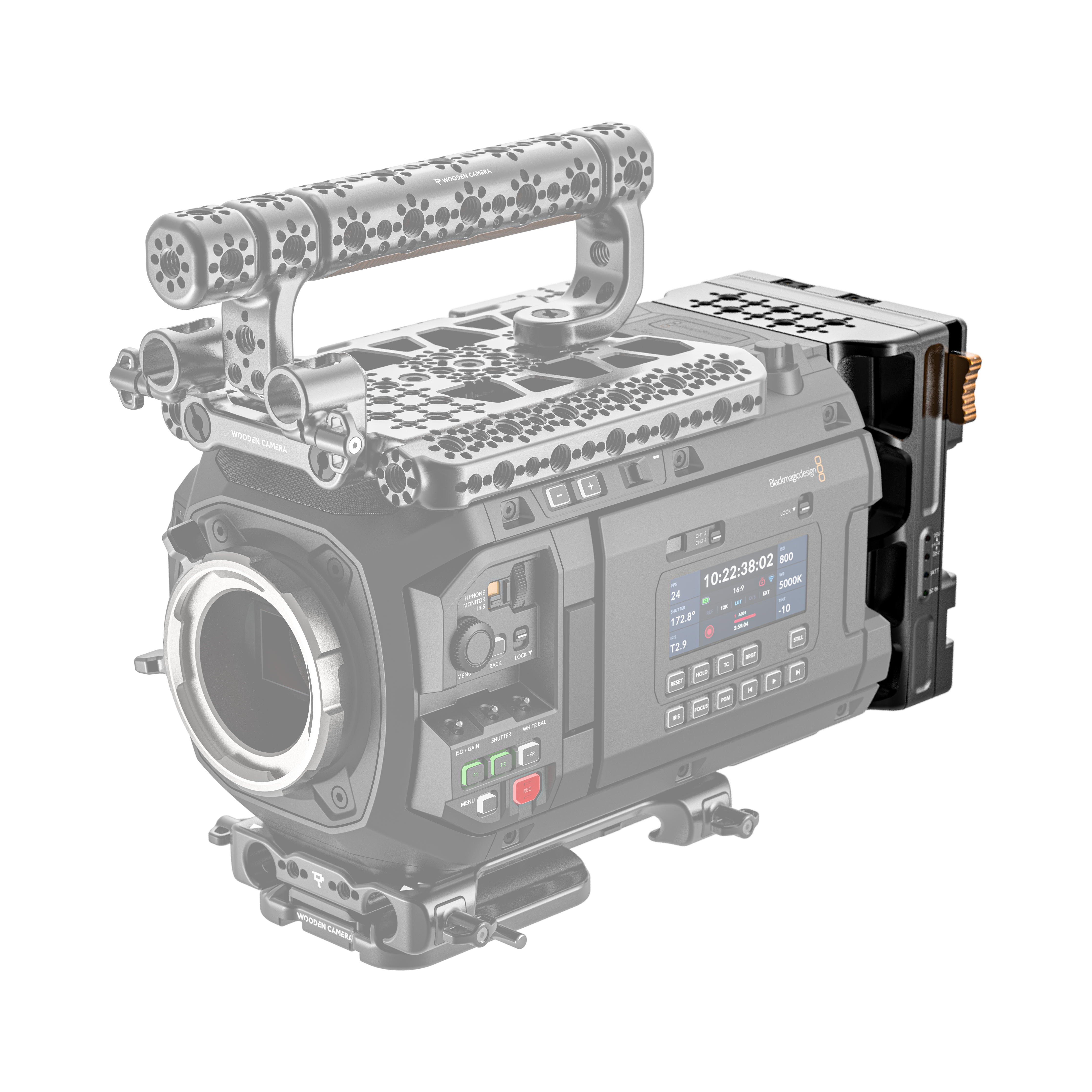 Wooden Camera Power D-Box Blackmagic URSA Cine platine Gold Mount