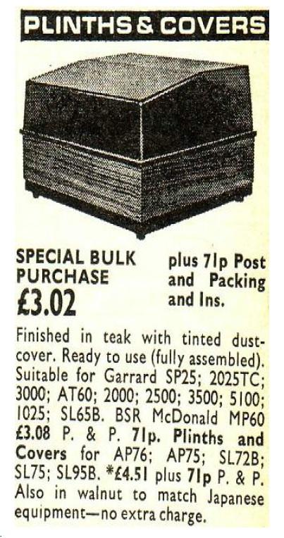 Amstrad Plinth & Cover Socle Capot Garrard SP25 Teck