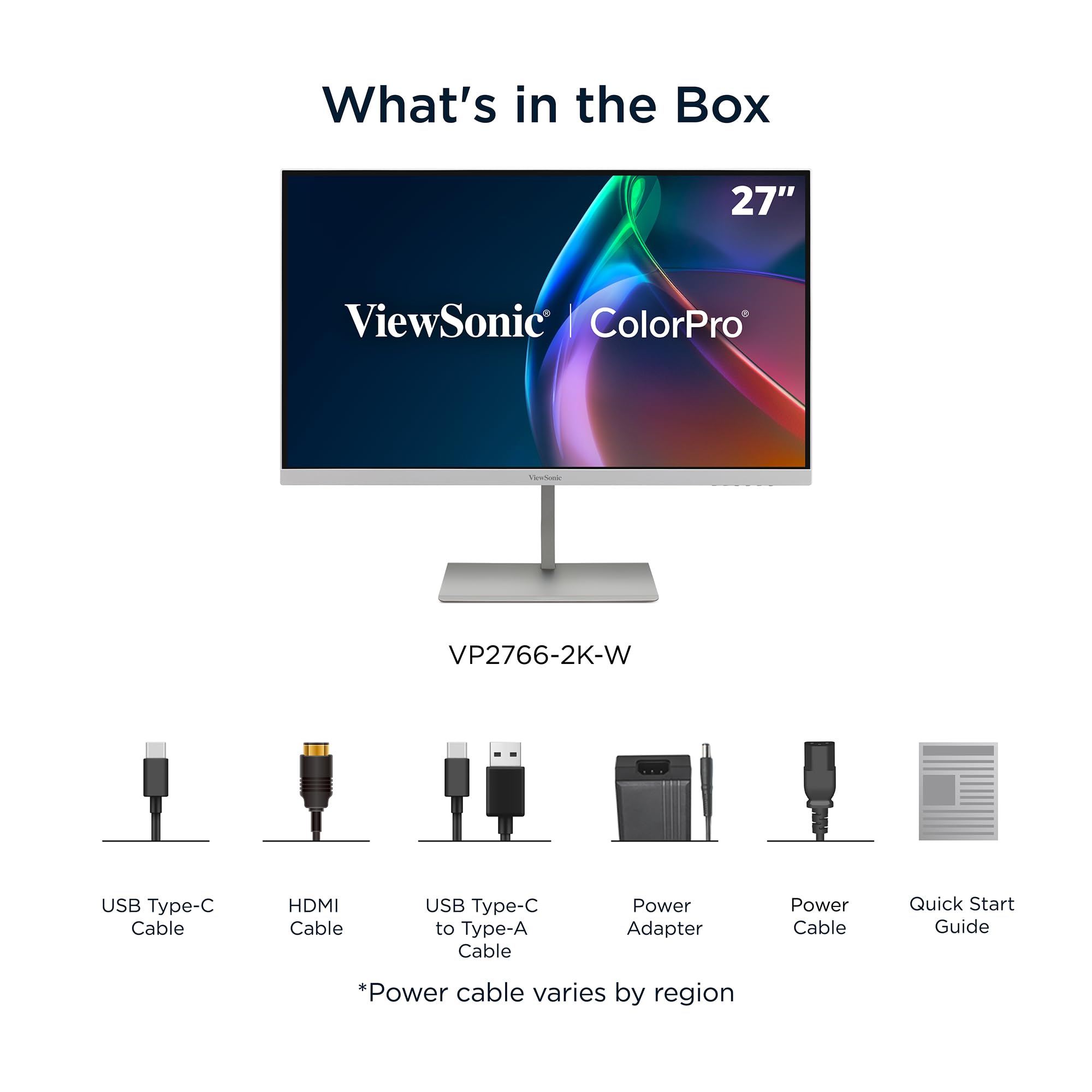 ViewSonic VP2766-2K-W moniteur 27" QHD Pantone 120Hz