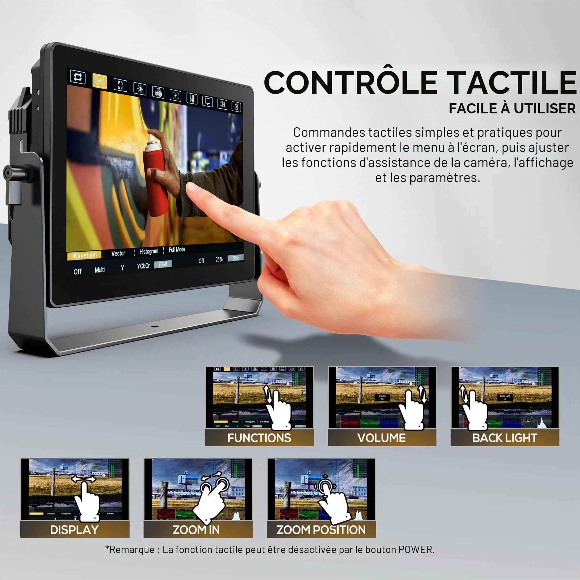 Lilliput HT10S Moniteur caméra tactile 10,1" FHD 1500 nits