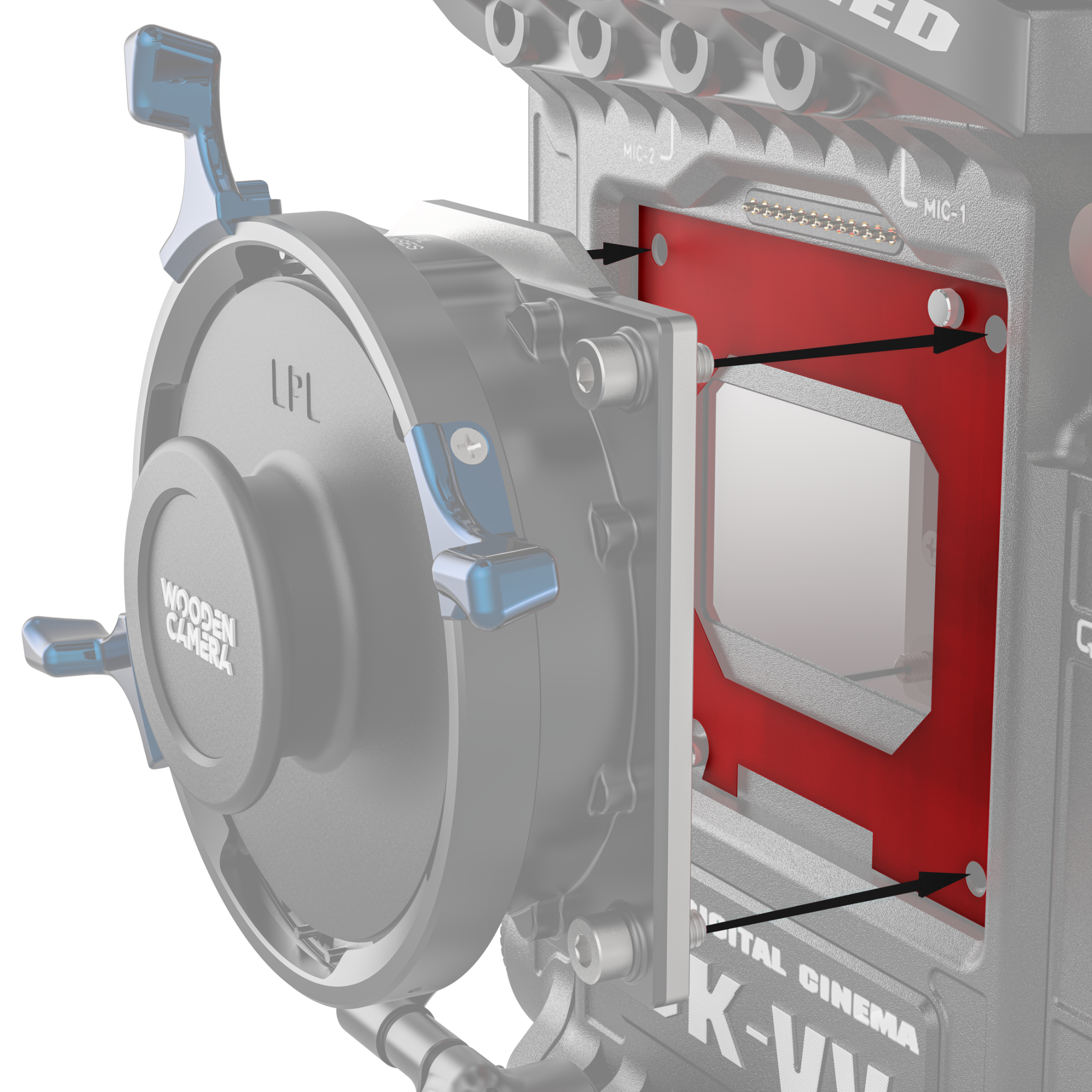 Wooden Camera LPL Shim Set cales RED V-RAPTOR XL