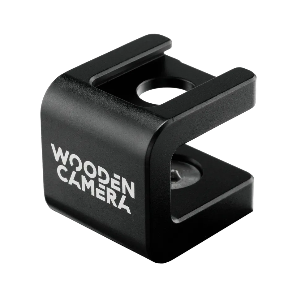 Wooden Camera Cold Shoe Riser Bracket 3/8" support sabot