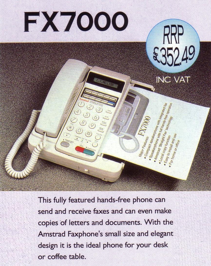 Amstrad FX7000 télécopieur fax bureau 1994