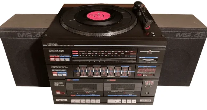 Amstrad Audio MS45 chaîne midi double cassette enceintes
