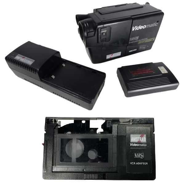 Amstrad VMC100 caméscope VHS-C Videomatic avec accessoires