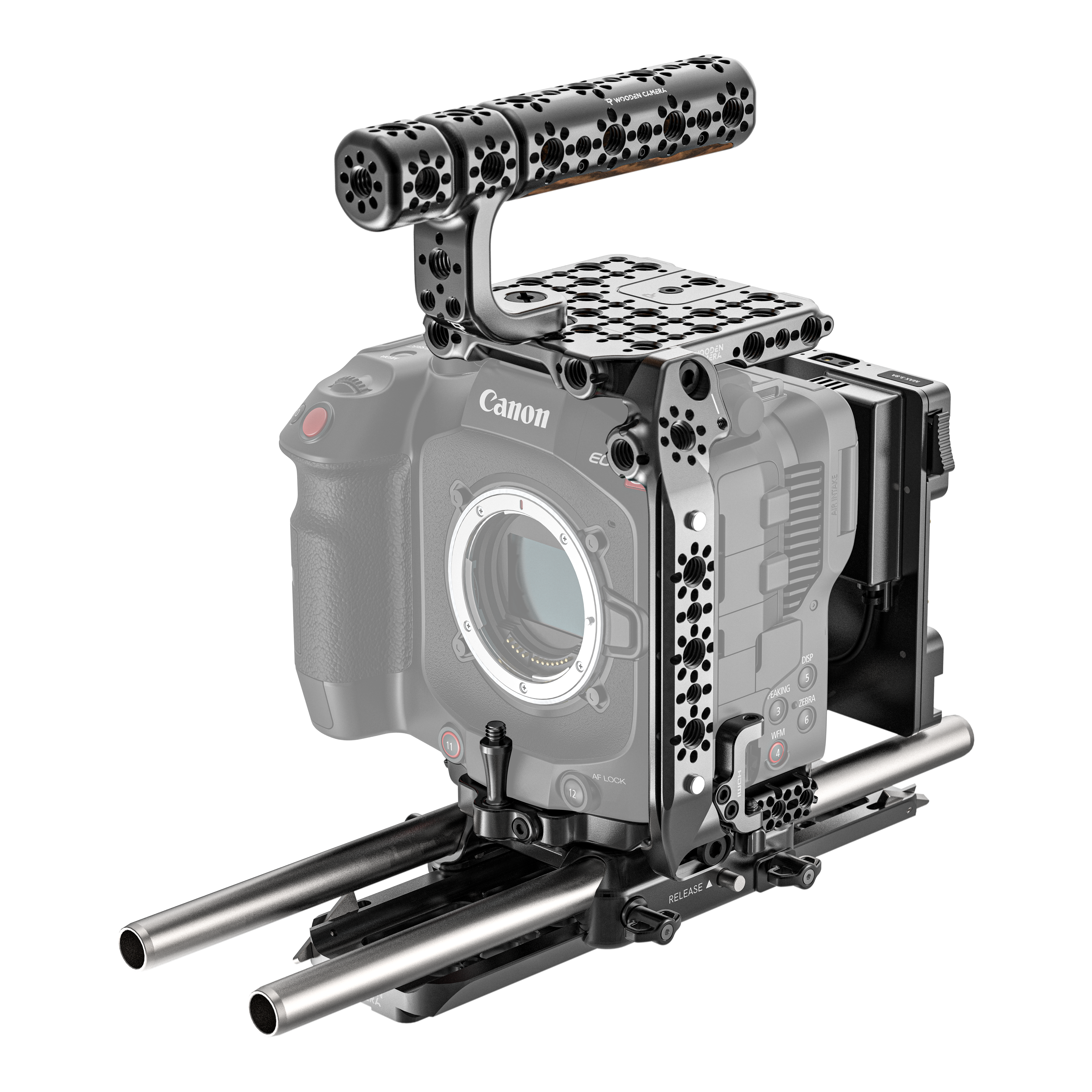 Wooden Camera Elite Kit Canon EOS C80 cage Gold Mount V-Mount