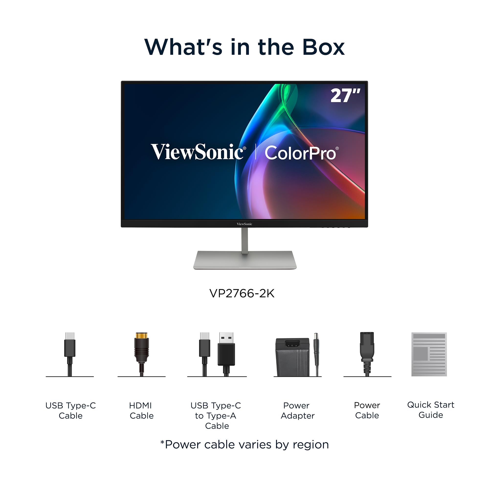 ViewSonic VP2766-2K moniteur 27" QHD 120Hz USB-C 90W sRGB