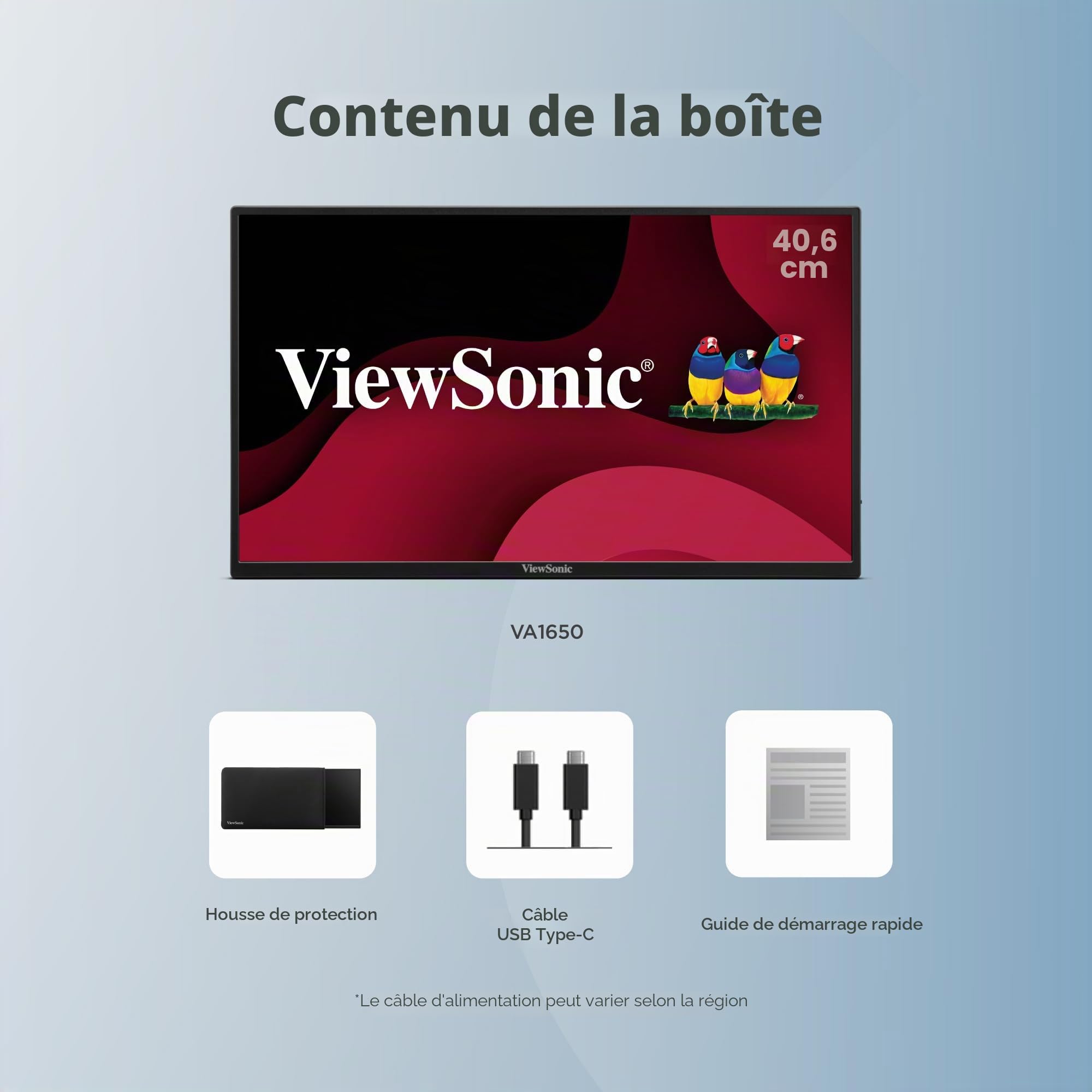 ViewSonic VA1650 moniteur portable 16" FHD IPS USB-C
