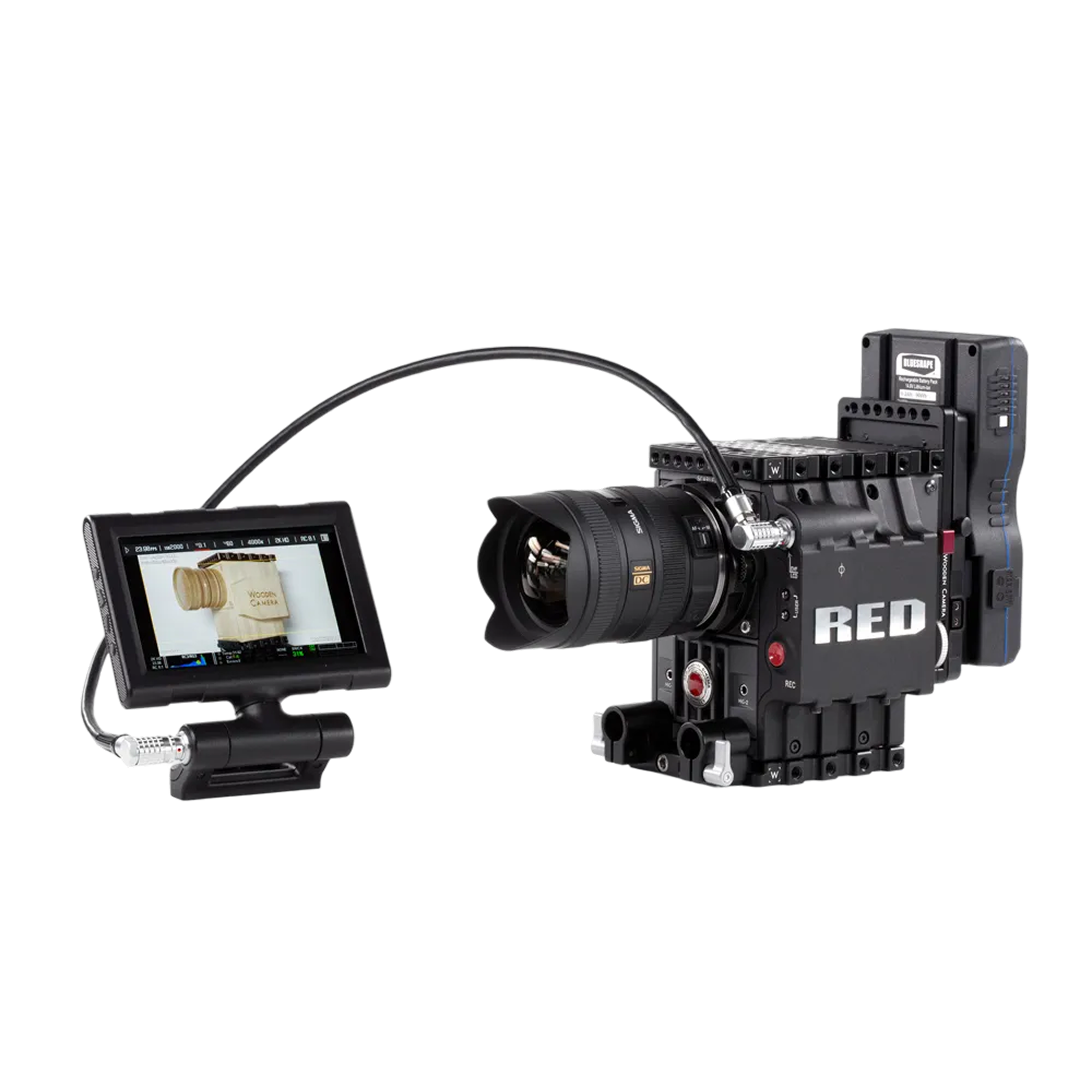 Wooden Camera LCD EVF Câble RED R/R 24" coudé