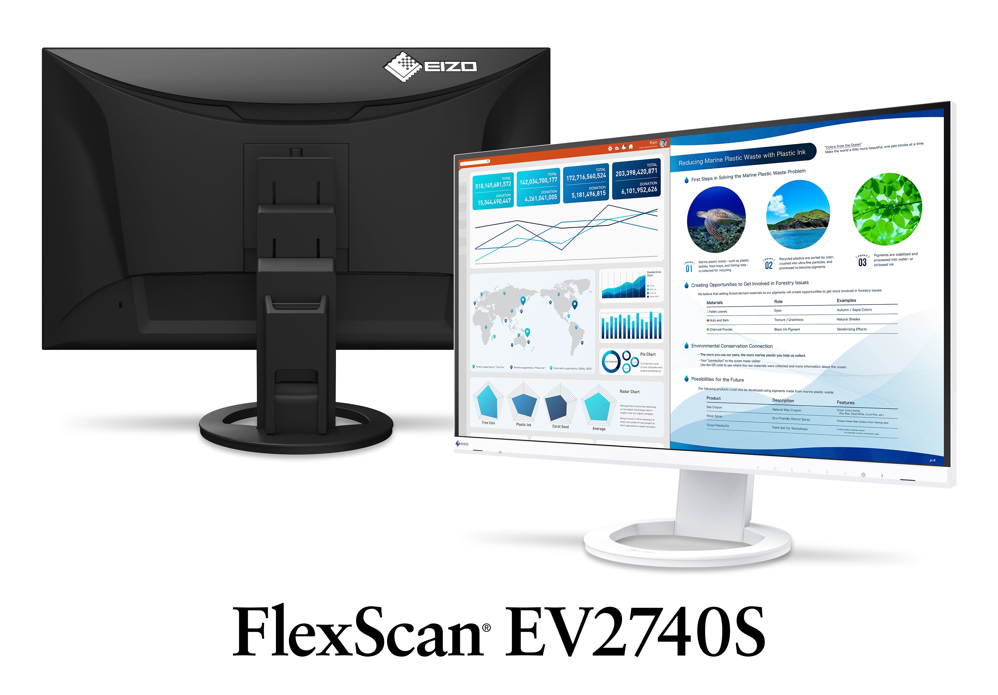 EIZO FlexScan EV2740S moniteur 27 pouces 4K noir USB-C