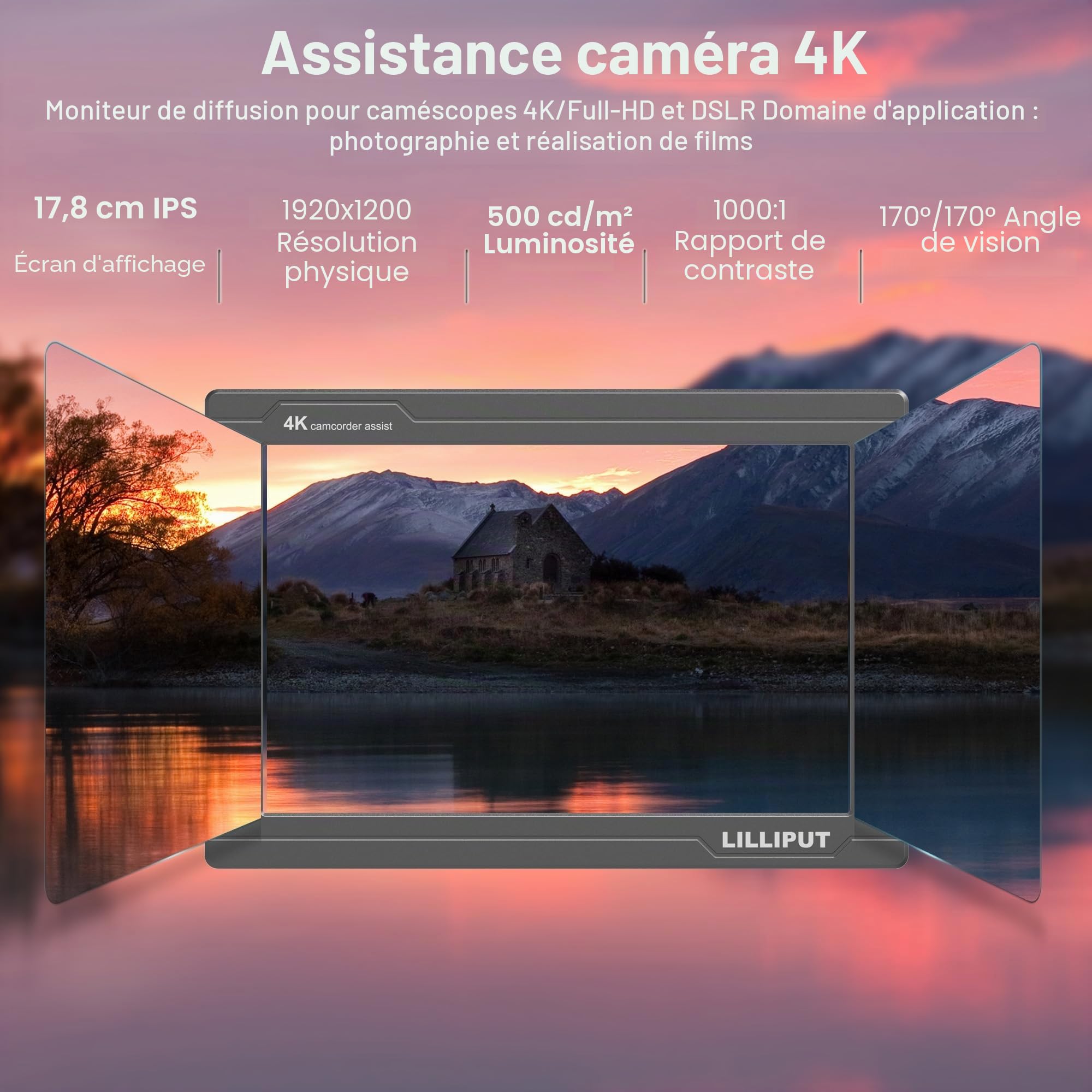 Lilliput FS7 Moniteur caméra 7" FHD HDMI 4K / 3G-SDI