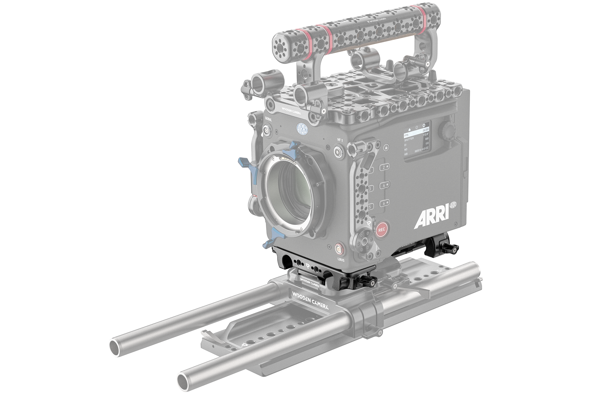 Wooden Camera Camera Support Baseplate ARCA ALEXA 35 Rod