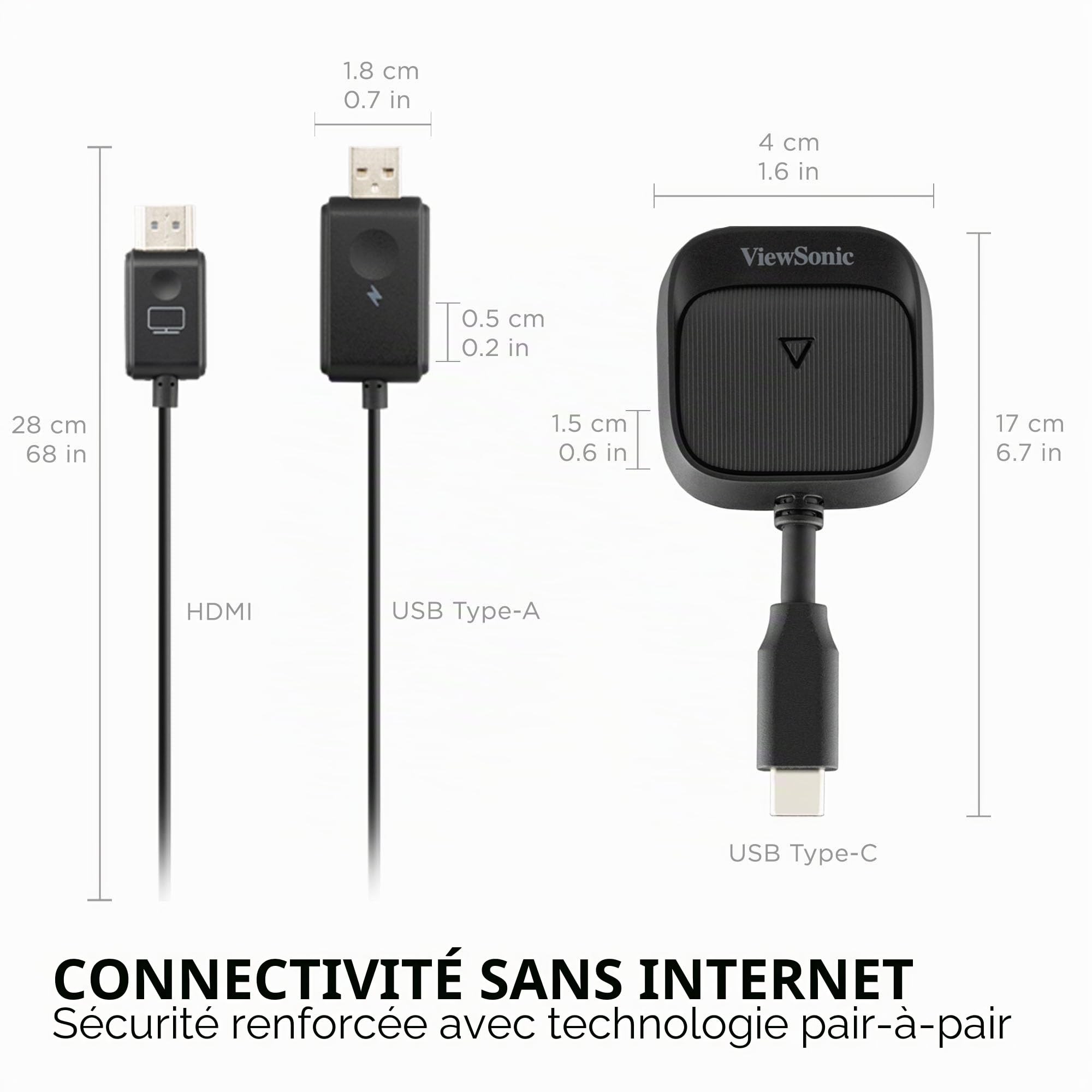 ViewSonic WPD-900 kit présentation sans fil 1080p USB-C