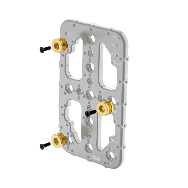 Wooden Camera Power Gold Mount Stud plots x3 batterie