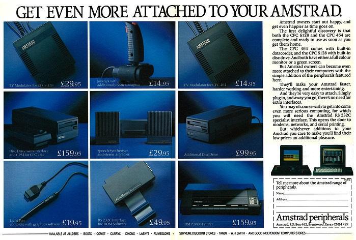 Amstrad CPC accessoire DDI1 FD1 MP1 MP2 LP1 JS1