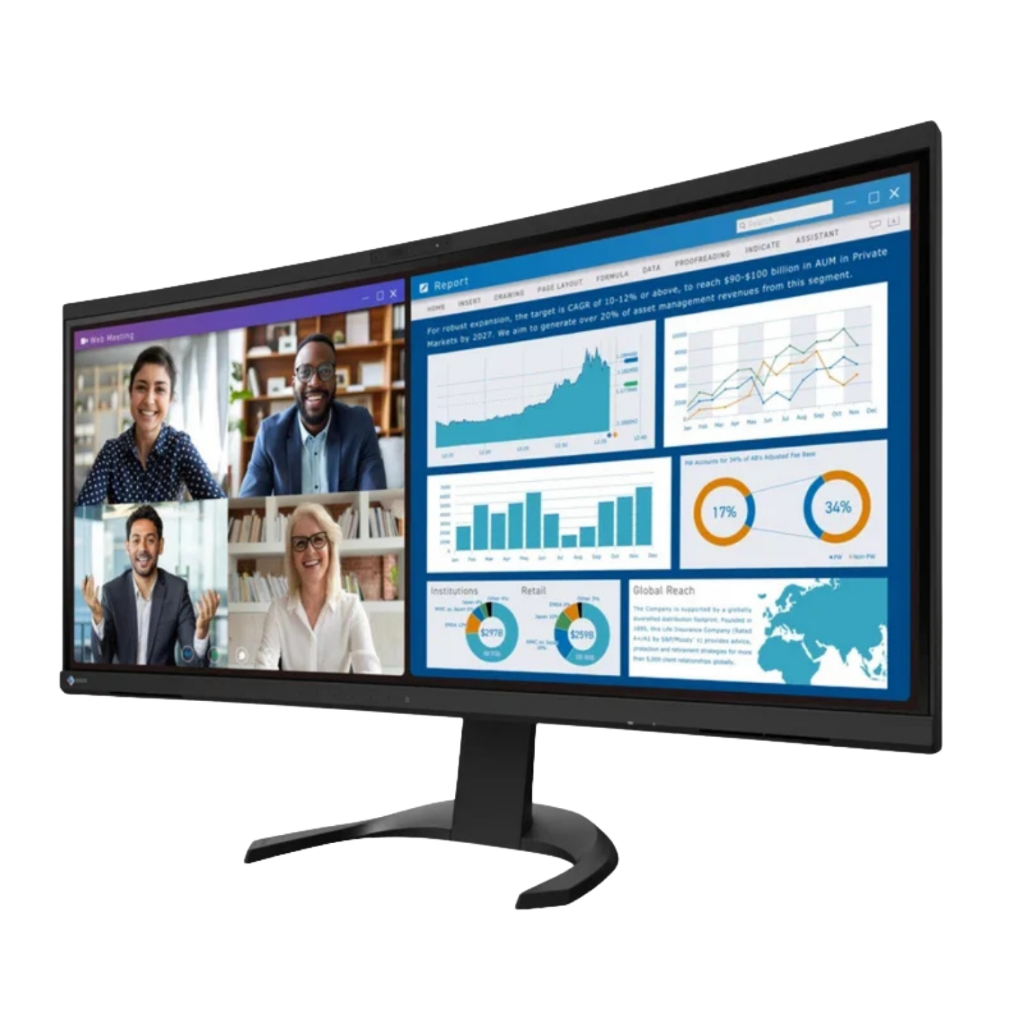 EIZO FlexScan EV3450XC moniteur 34" incurvé noir