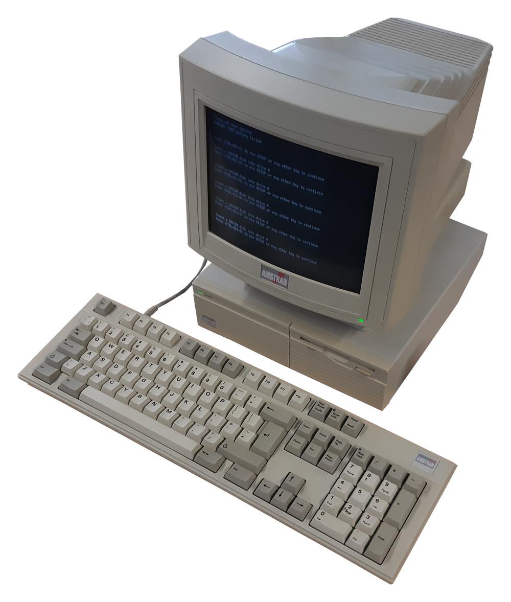 Amstrad Computer PC4000 PC4386 ordinateur de bureau écran 8 pouces
