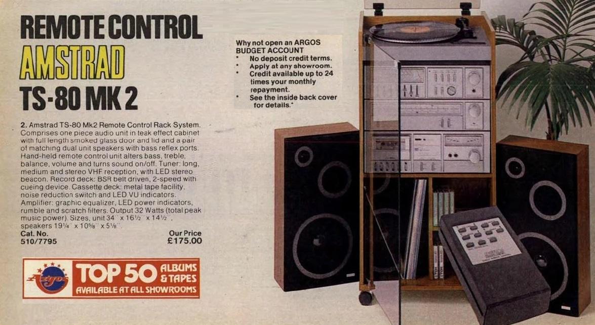 Amstrad Audio TS80 TS88 chaîne tour télécommande