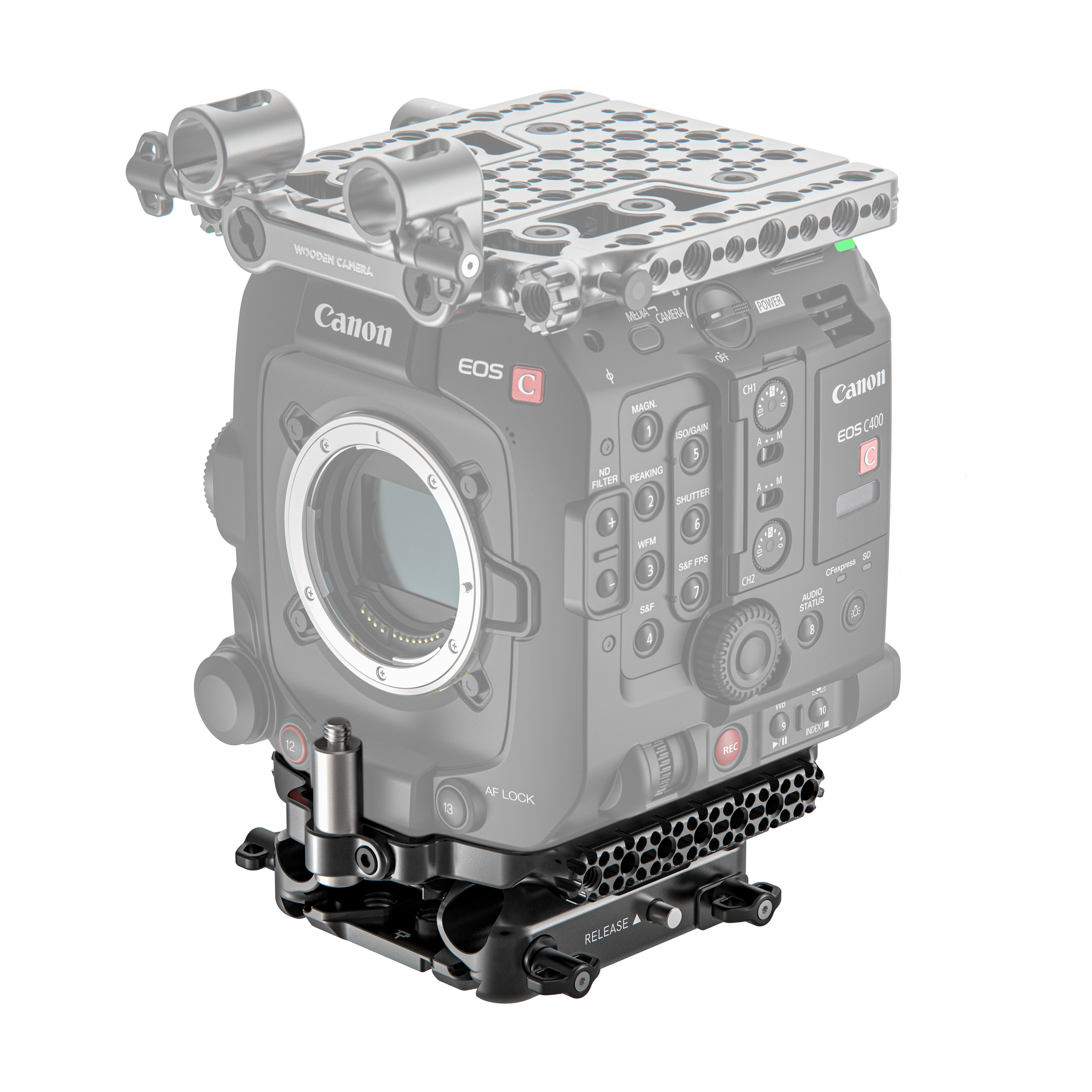 Wooden Camera Base Plate System Canon EOS C400 ARCA