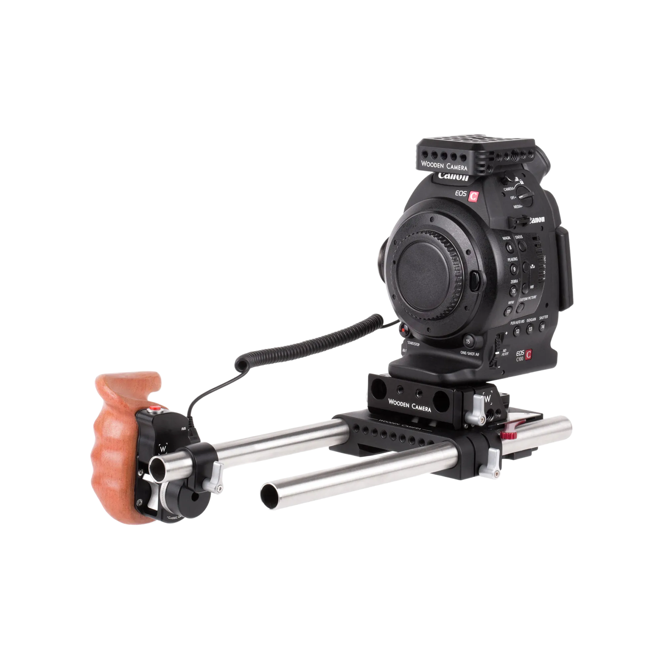 Wooden Camera Handles Handgrip Trigger Box boîtier déclencheur LANC