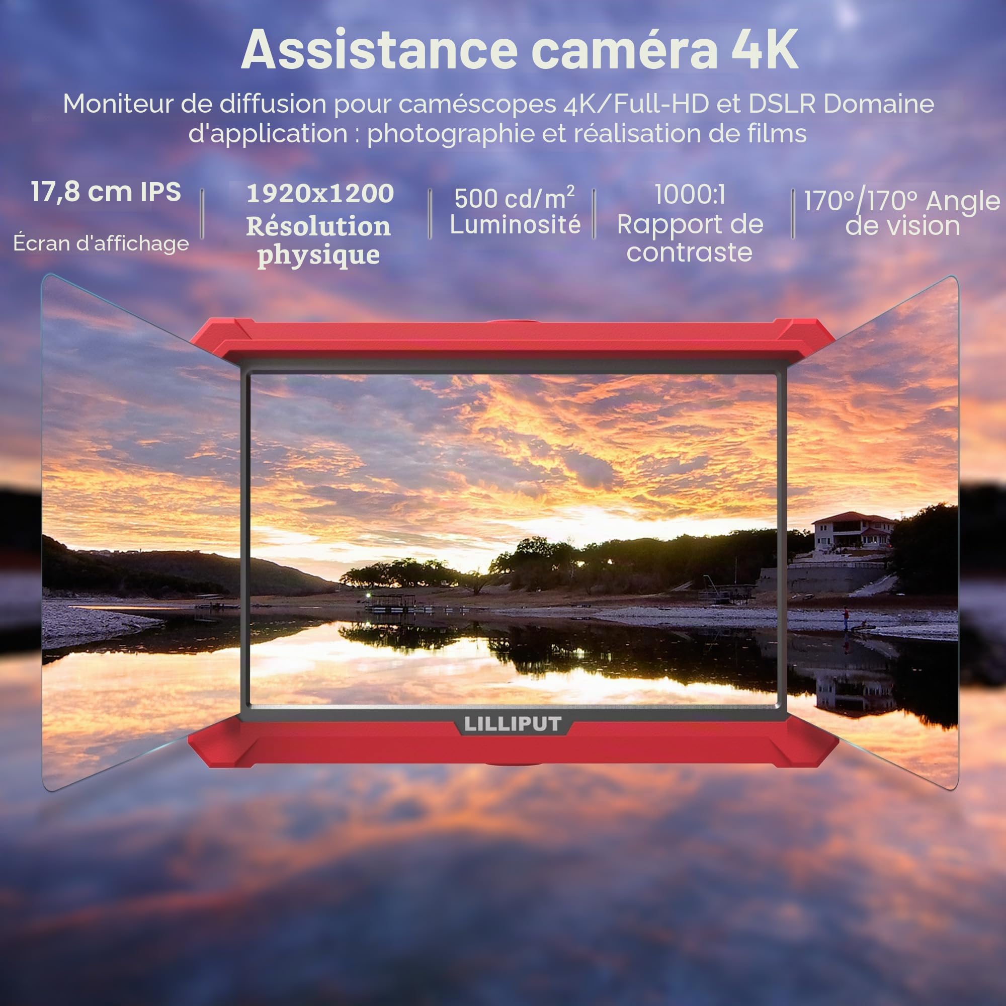 Lilliput A7S moniteur caméra 7" FHD SDI HDMI 4K